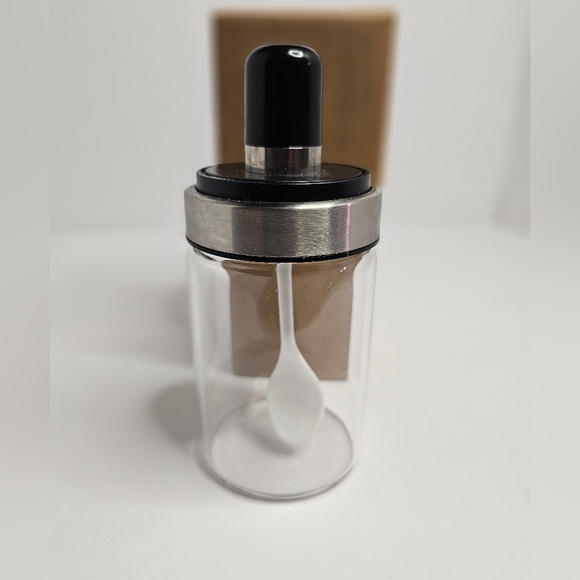 Ikea Container Glass Jar Combination Spoon with Lid (Set Of 2) - Picture 1 of 6